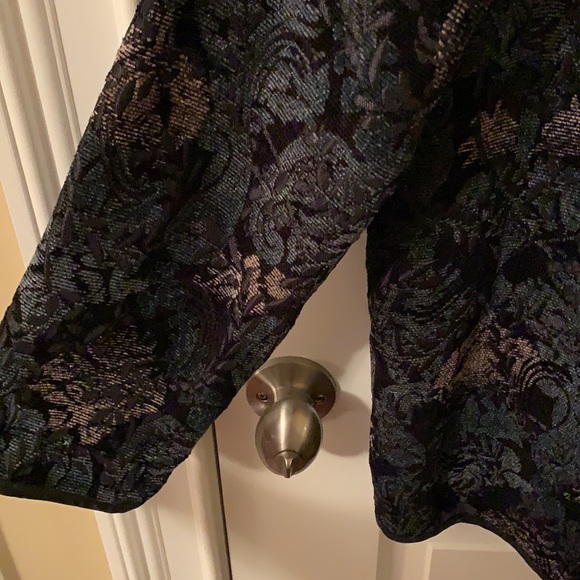 C.J. Banks 2x black, teal& taupe embroidered jacket - Picture 5 of 11